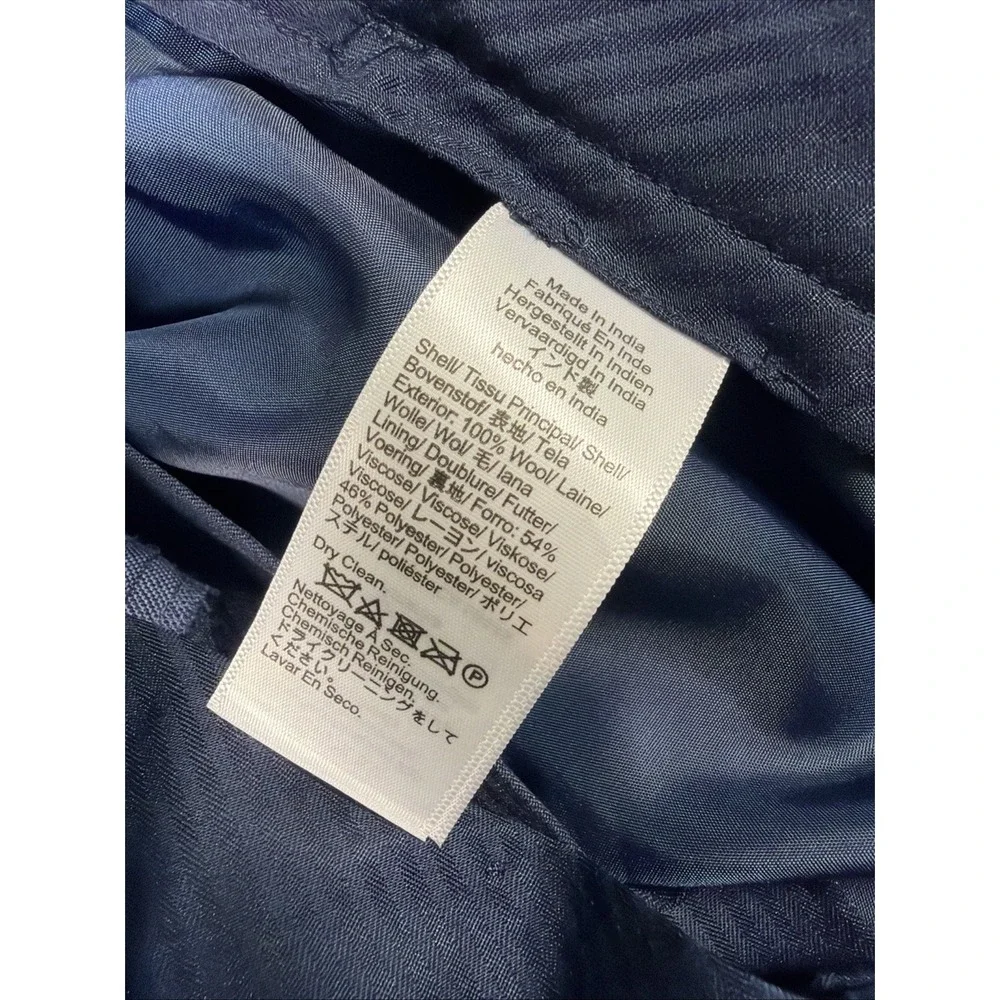 J.Crew Thompson 100% Wool Dress Suit Pants Mens 34x27* Navy Blue Office Trousers